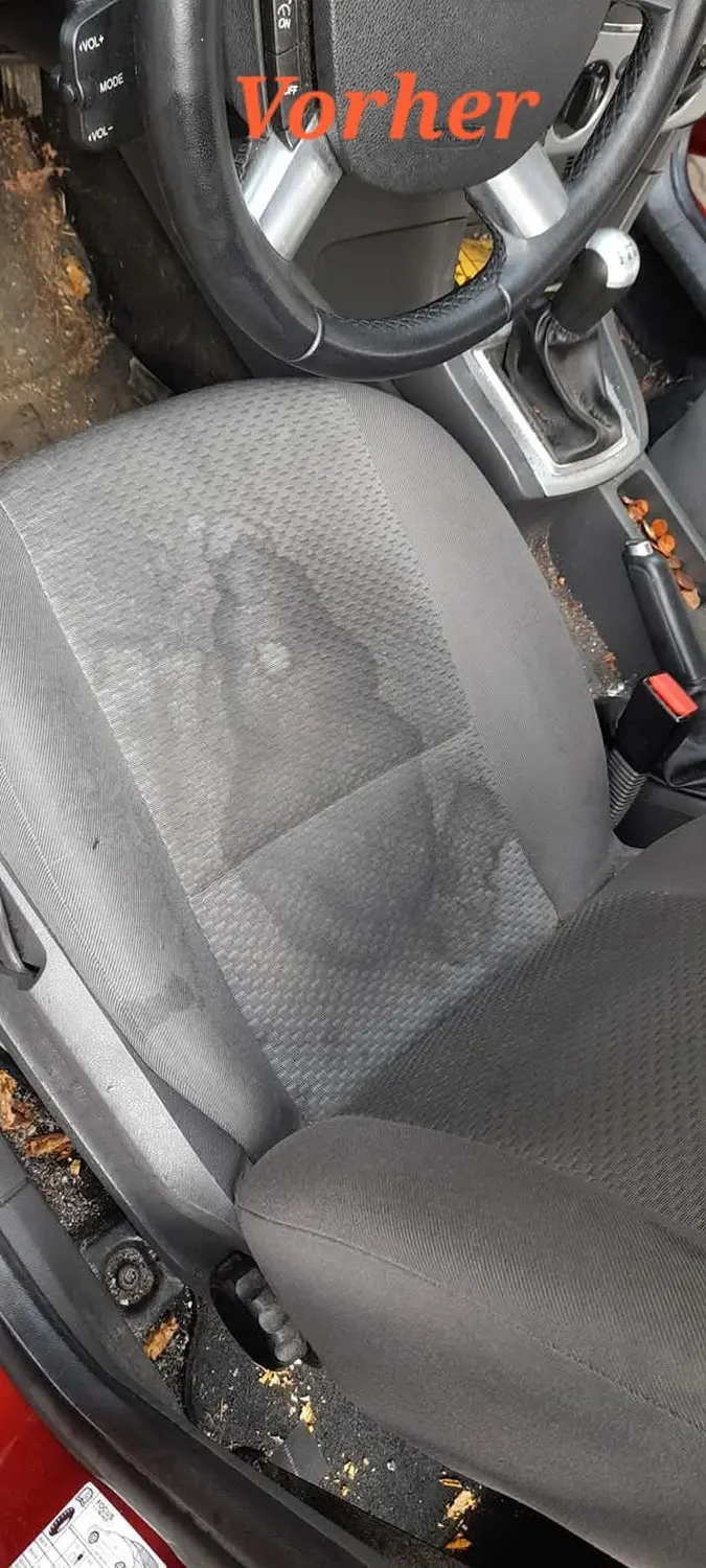 Enalp Garage -  Vor der Reinigung des Autositzes