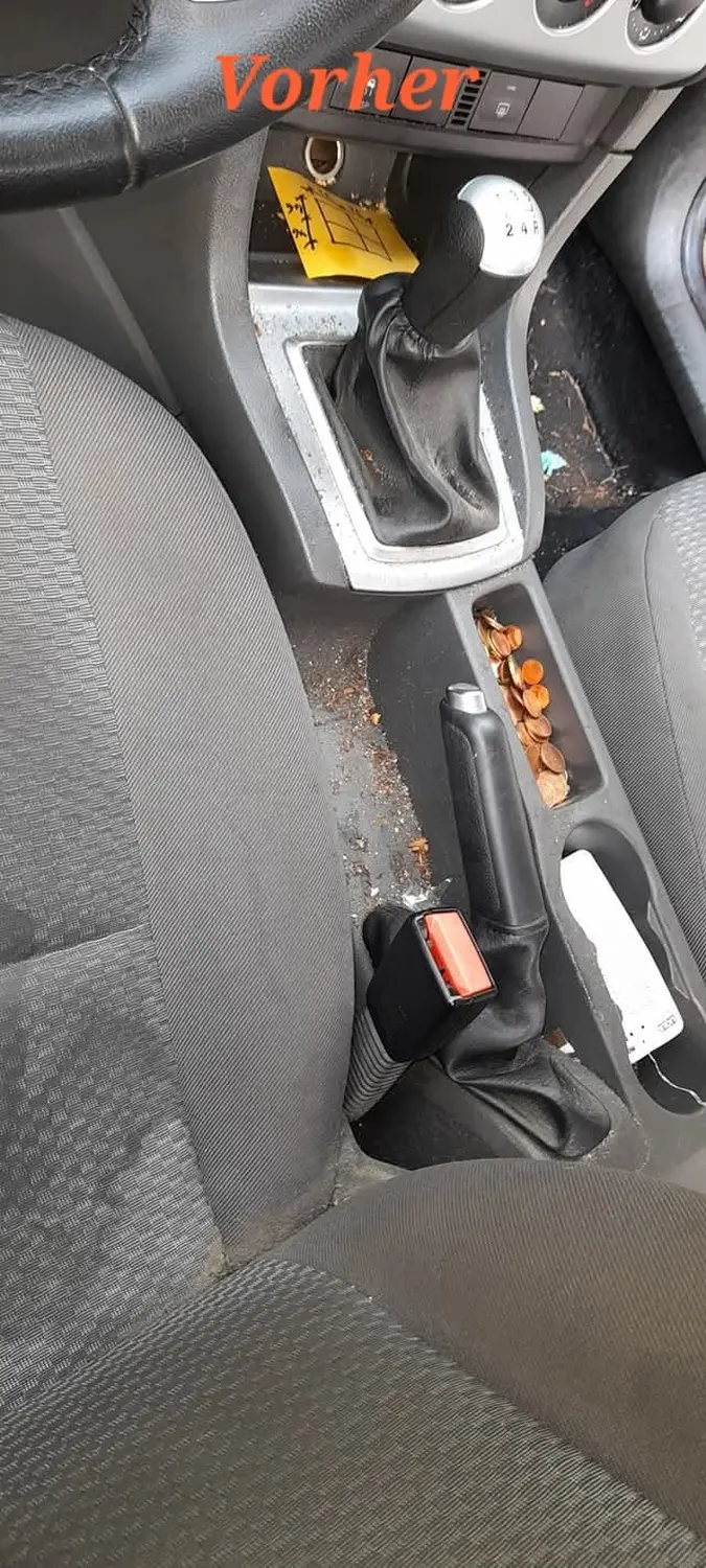 Enalp Garage -  Vor der Reinigung des Fahrzeuginnenraums