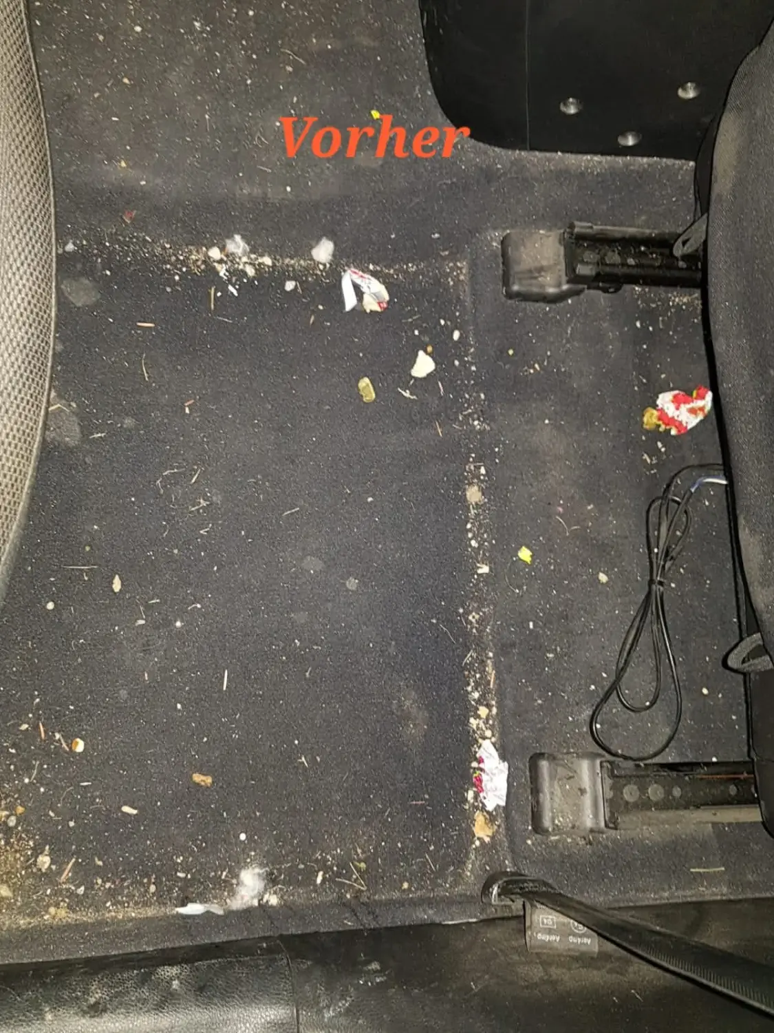 Enalp Garage -  Vor der Reinigung des Fahrzeuginnenraums